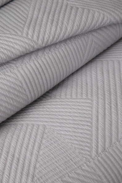 Çift Kişilik Savoy Gri Yatak Örtüsü Seti - 3