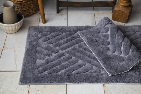 Tiles Antrasit Banyo Paspası 60X100 CM / 50X60 CM