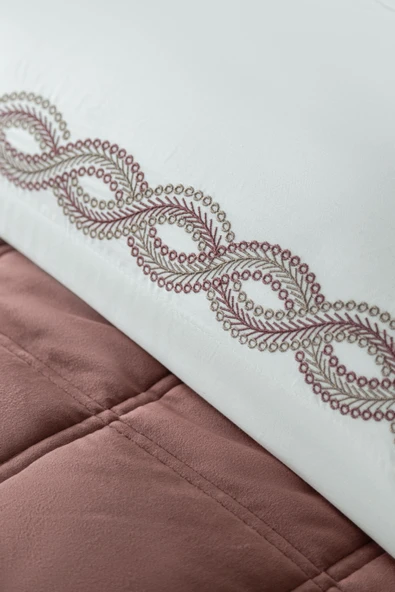 Çift Kişilik Barones Rose Saten Nevresim Set - 3