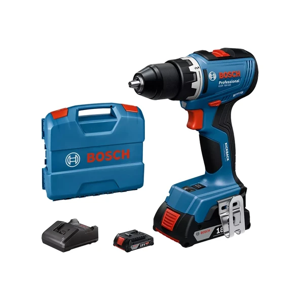 Bosch GSR 18V-65 2x2.0Ah Çift Akülü Vidalama ürün görseli
