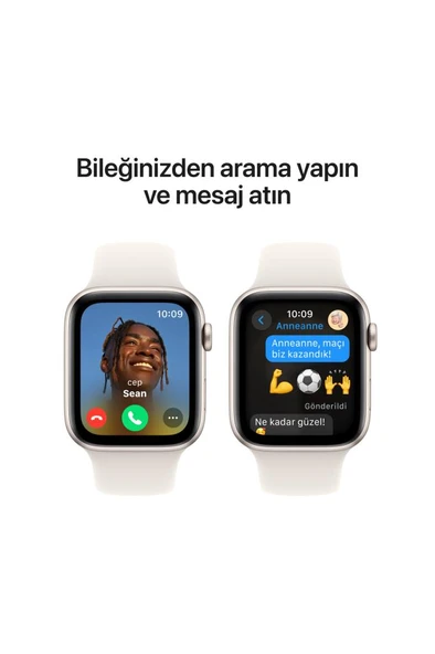 Apple Watch SE GPS + Cellular 40mm Yıldız Işığı Alüminyum Kasa + Yıldız Işığı Spor Kordon - S/M KUTUSU AÇIK SIFIR - Resim 4