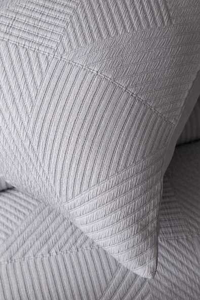 Çift Kişilik Savoy Gri Yatak Örtüsü Seti - 4