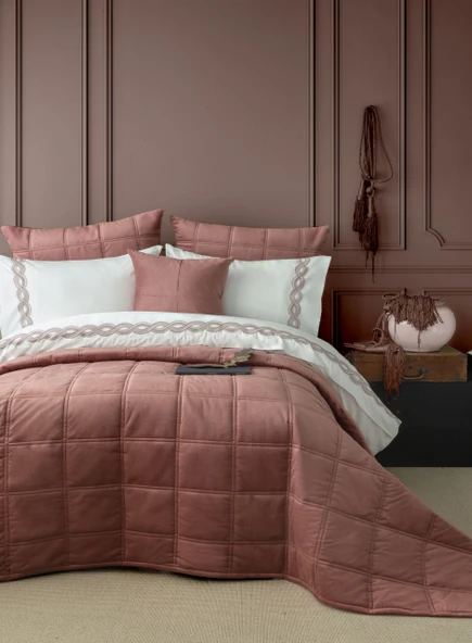 Çift Kişilik Barones Rose Saten Nevresim Set