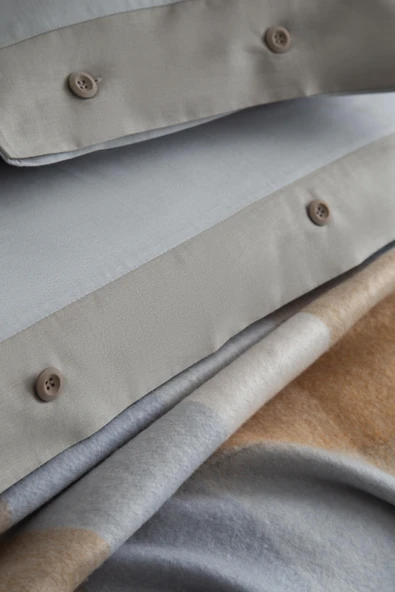 Tek Kişilik Porto İndigo Battaniyeli Nevresim Takımı - 3