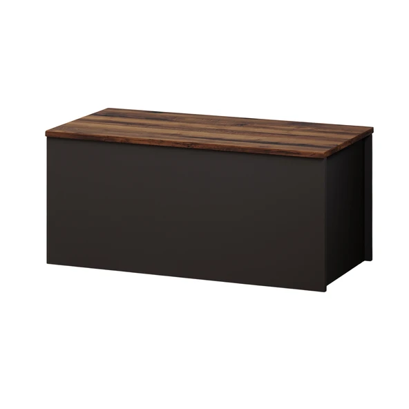 Florya Çok Amaçlı Oyuncak ve Depolama Sandığı - Antrasit ve Beyaz - 90 cm - Resim 4