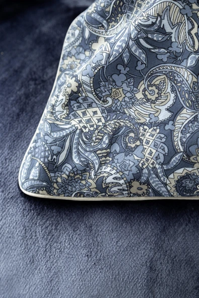 Tek Kişilik Antica İndigo My Touch Nevresim Takımı - 5