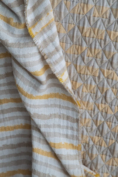 Çift Kişilik Pisagor Bej Timeless Yatak Örtüsü Nevresim Prime Set - 4