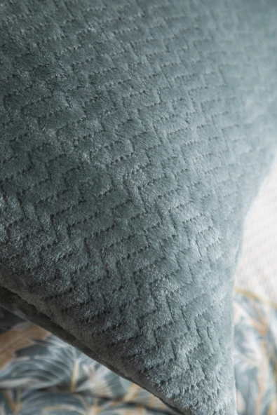 Çift Kişilik Tammy Yeşil Yatak Örtülü Nevresimli Set - Resim 4