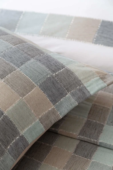 Çift Kişilik Piazza İndigo Timeless Yatak Örtüsü Nevresim Prime Set - 4