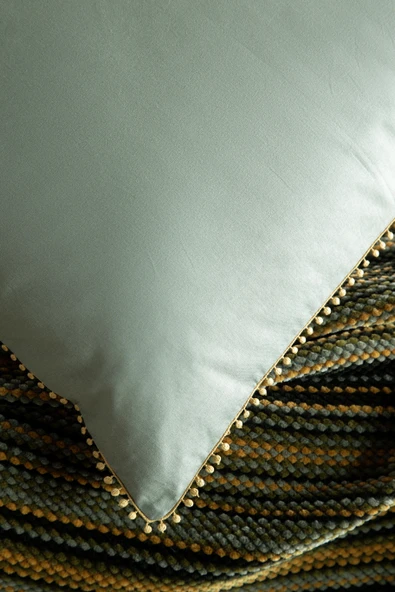 Çift Kişilik Lizbon Olive Yatak Örtülü Nevresimli Set - 5