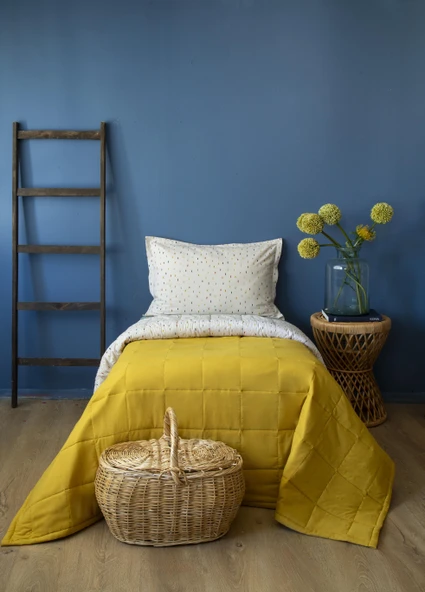 Tek Kişilik Yatak Örtülü Set Luvi