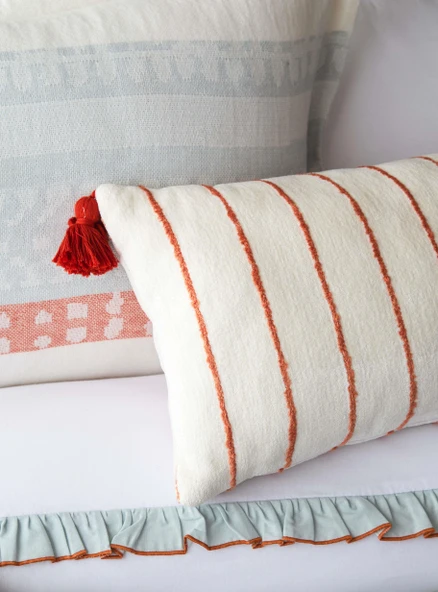 Çift Kişilik Zest Mavi Pamuk Yatak Örtüsü Nevresim Seti - 3