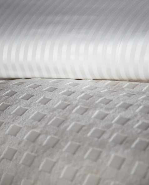 Çift Kişilik Times Ekru Unique Touch Nevresim Takımı - 2