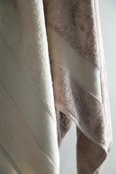 Lotus 90x150 CM Ekru/Vizon Havlu Aile Seti - 2