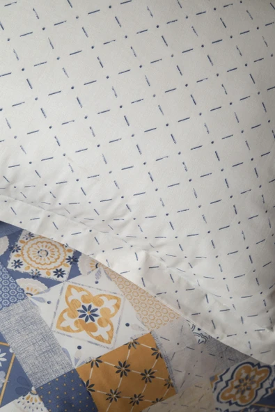 Çift Kişilik Maude İndigo Nevresim Takımı - 3