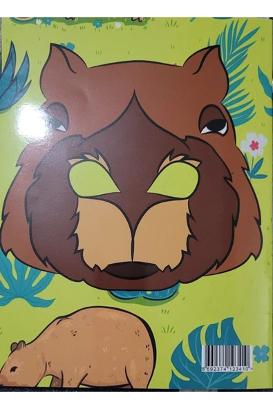 Capy bara Boyama Kitabı Stickerlı Arka Kapak Kesilerek Maskeli Boyanacak Sayfa 1Sayısı 6 - Resim 3