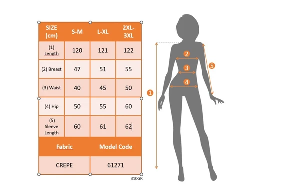 Kadın Uzun Kollu Balıkçı Yaka Yırtmaçlı Krep Elbise - Resim 4