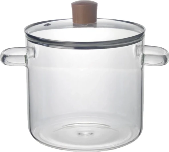 Borosilikat Cam Tencere Ocağa, Mikrodalgaya ve Seramik Isıtıcıya Konulabilir - Resim 6