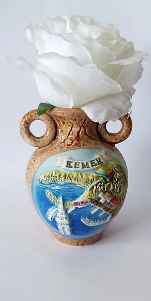 Vazo Çini Otantik Ev Dekorasyonu Ofis Çiçeklik Masa Süsü - 2