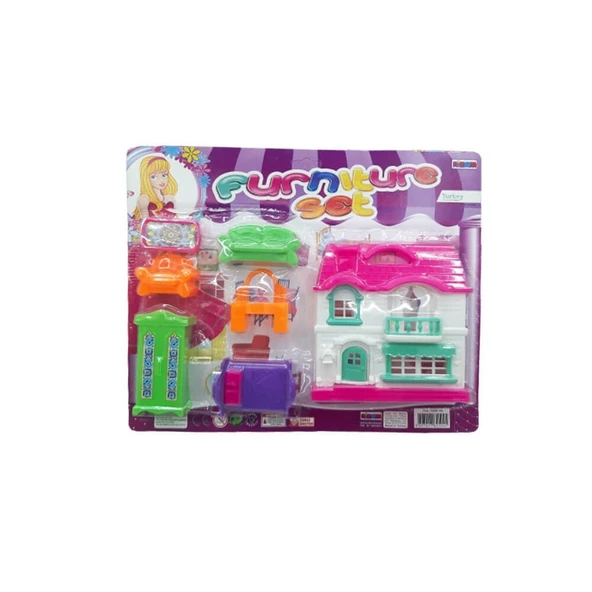 7 Parça Ev Seti Mobilyalar ve Minyatür Ev ürün görseli 1