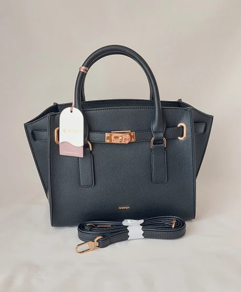 252AÇ315 Model Sarach Marka Siyah Renk El ve Omuz Çantası