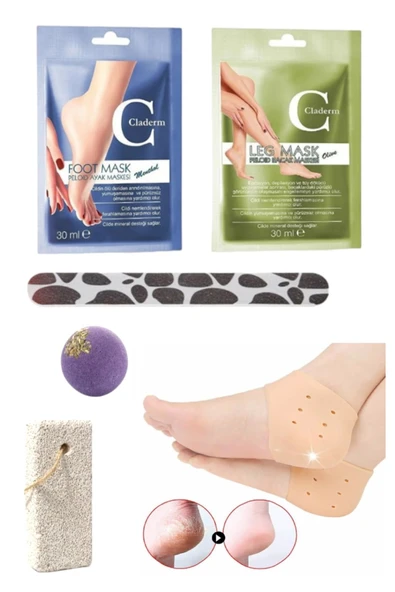 6'lı Ayak Bacak Tırnak Topuk Bakım Peeling Toksin Atma Arındırma Detox Bandı Seti