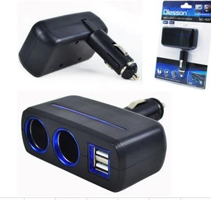 Ayt Olesson 1637 12-24V Çiftli Çift Usbli 100W Araç Oto Tır Çakmak Çoklayıcı Çakmaklık Çoğaltıcı