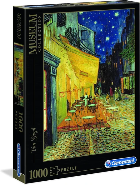 Clementoni 1000 Parça Museum Collection 31470 Yetişkin Puzzle Van Gogh “Café Terrace at Night!”