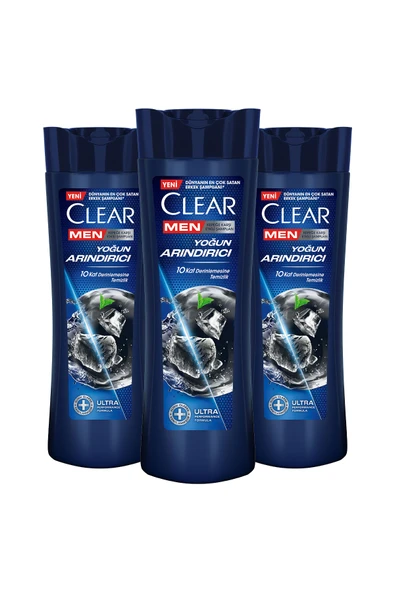 Clear Men Kepeğe Karşı Etkili Şampuan Yoğun Arındırıcı 350 ml X3 - 2