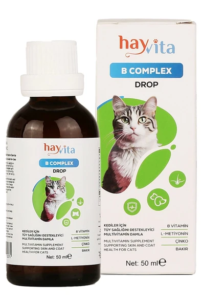B Complex Vitamin 50ml - Kediler Için Tüy Sağlığını Destekleyici Multivitamin Damla ürün görseli