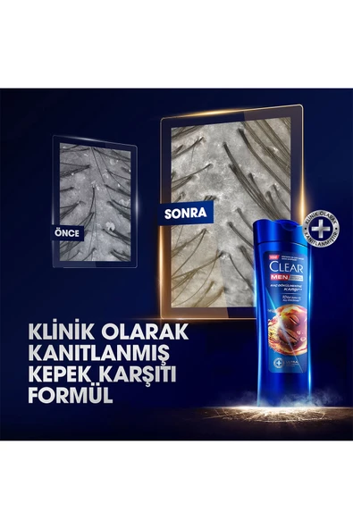 Clear Men Kepeğe Karşı Etkili Şampuan Saç Dökülmesine Karşı 350 ml X3 - Resim 5