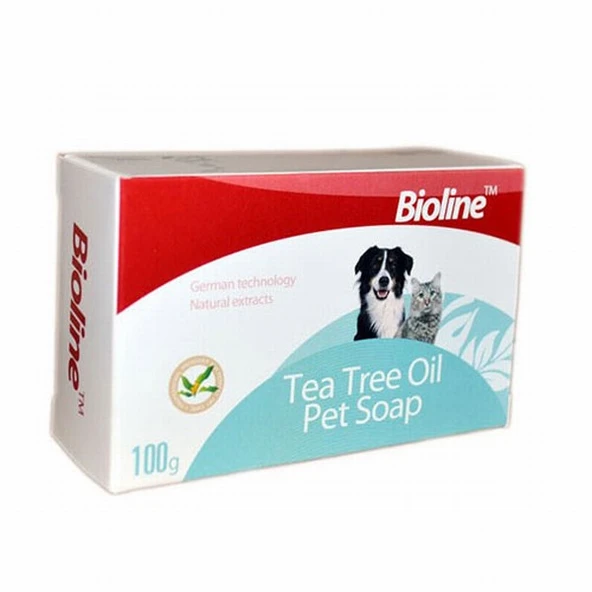 Bioline Çay Ağacı Özlü Kedi ve Köpek Temizlik Sabunu 100 Gr