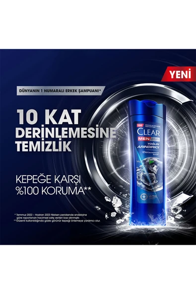 Clear Men Kepeğe Karşı Etkili Şampuan Yoğun Arındırıcı 350 ml X3 - 3