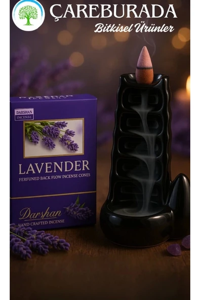 Geri Akış Tütsüsü (lavanta) + Şelale Tütsülük Seti ürün görseli