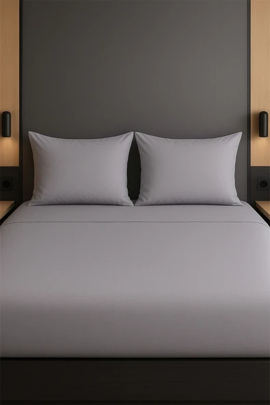 Tek Kişilik Nevresim Takımı Gri %100 Pamuk - Resim 2