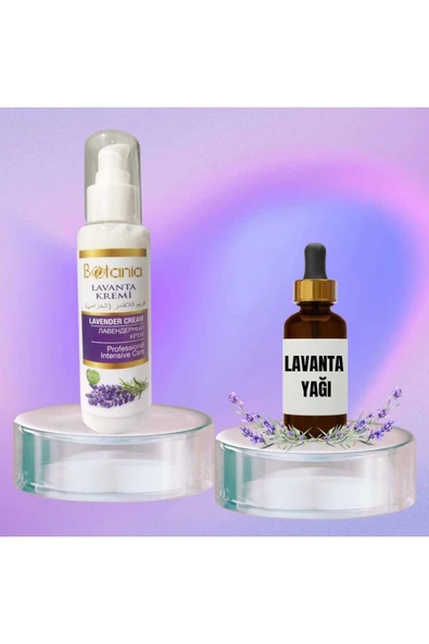 Lavanta Yağı 20 ml + Lavanta Kremi 100 ml ( Sakinleştirici Cilt Bakım ) ürün görseli 1