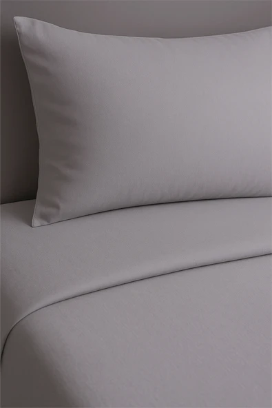 Tek Kişilik Nevresim Takımı Gri %100 Pamuk ürün görseli