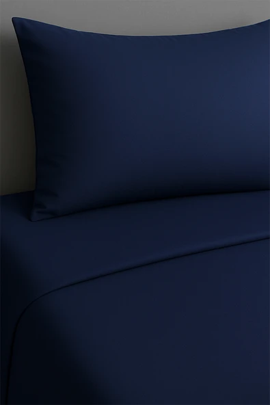 Çift Kişilik Nevresim Takımı Lacivert %100 Pamuk - Resim 2