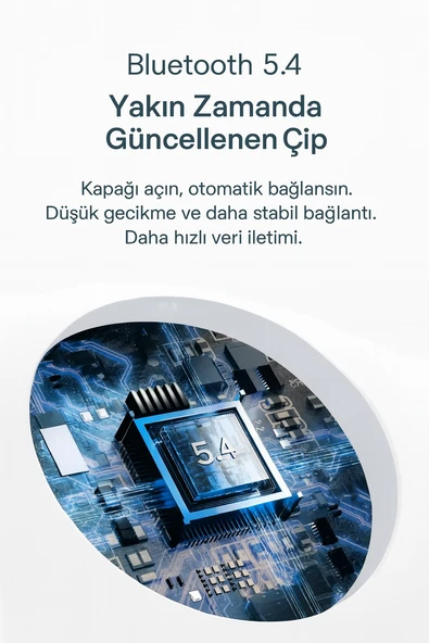 Orgiinal ANC Gürültü Engelleyici Ekranlı Kablosuz Kulaklık 32 Saat  Uzun Pil Ömrü - 6