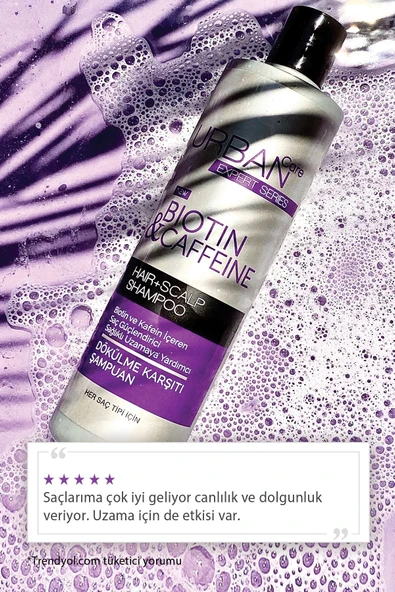 Urban Care Expert Biotin Ve Kafein Dökülme Karşıtı Saç Bakım Şampuan Sağlıklı Uzamaya Yardımcı 350ml - Resim 3