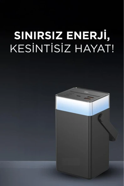1061 60.000 mAh Type-C Lightning 22,5 W Hızlı Şarj RGB Led Işıklı Powerbank - 3