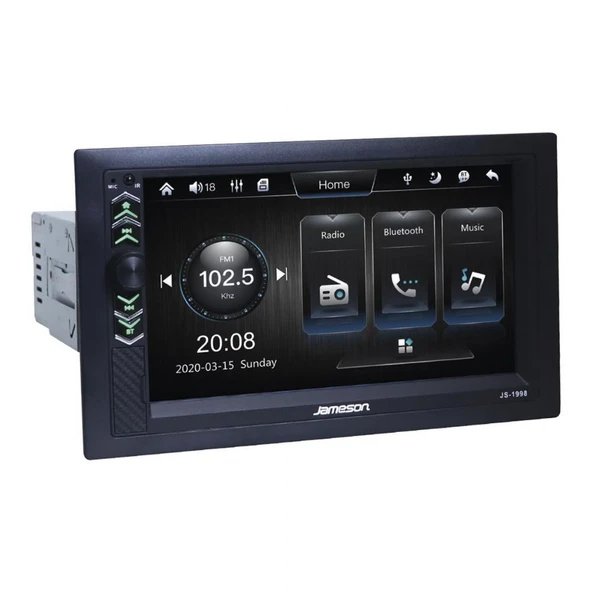 jameson js-1998-7'' tek din-KABLOSUZ CARPLAY-AYARLANABİLİR-BT-USB-FM-MP3-ARKASI KISA-DABIL TEYP-KAMERA HEDİYELİ - 2