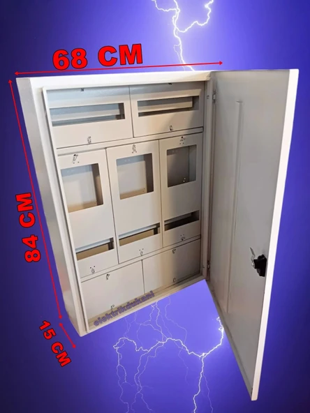 ÖZPA 1733 Sıva Üstü 3 Trifaze Sayaçlı 30 Otomatlı Elektrik Panosu IP40 S. Ü. - 2