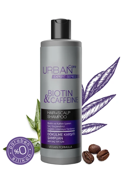 Urban Care Expert Biotin Ve Kafein Dökülme Karşıtı Saç Bakım Şampuan Sağlıklı Uzamaya Yardımcı 350ml ürün görseli