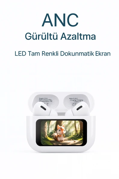 Orgiinal ANC Gürültü Engelleyici Ekranlı Kablosuz Kulaklık 32 Saat  Uzun Pil Ömrü