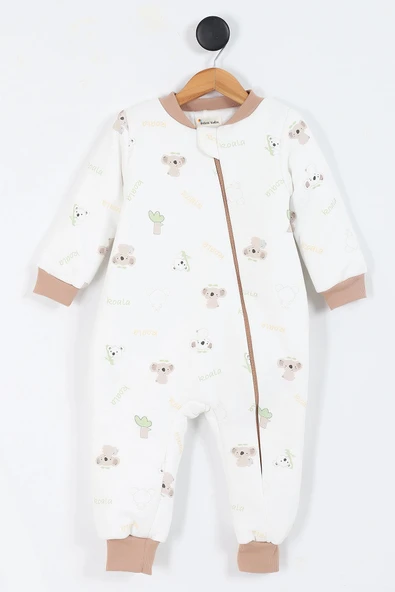 Koala Desenli Astarlı Uzun Kollu Pamuklu Kışlık Çocuk Erkek Bebek Uyku Tulumu 2.5 Tog 2 3 4 5 6 Yaş - 5