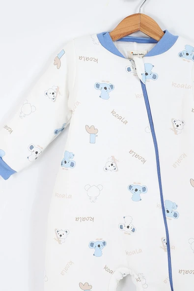 Koala Desenli Astarlı Uzun Kollu Pamuklu Kışlık Çocuk Erkek Bebek Uyku Tulumu 2.5 Tog 2 3 4 5 6 Yaş - 11
