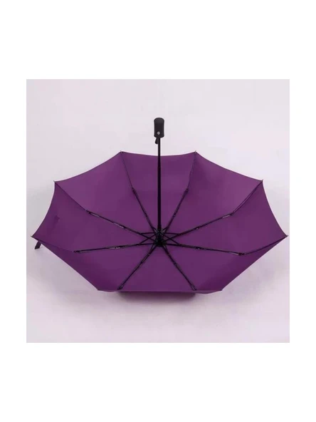 Tam Otomatik Mor Çanta Boy Renkli Şemsiye - 3