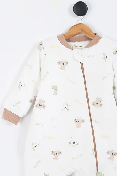 Koala Desenli Astarlı Uzun Kollu Pamuklu Kışlık Çocuk Erkek Bebek Uyku Tulumu 2.5 Tog 2 3 4 5 6 Yaş - 6