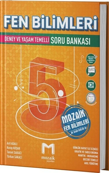 5. Sınıf Fen Bilimleri Soru Bankası Mozaik Yayınları ürün görseli 1
